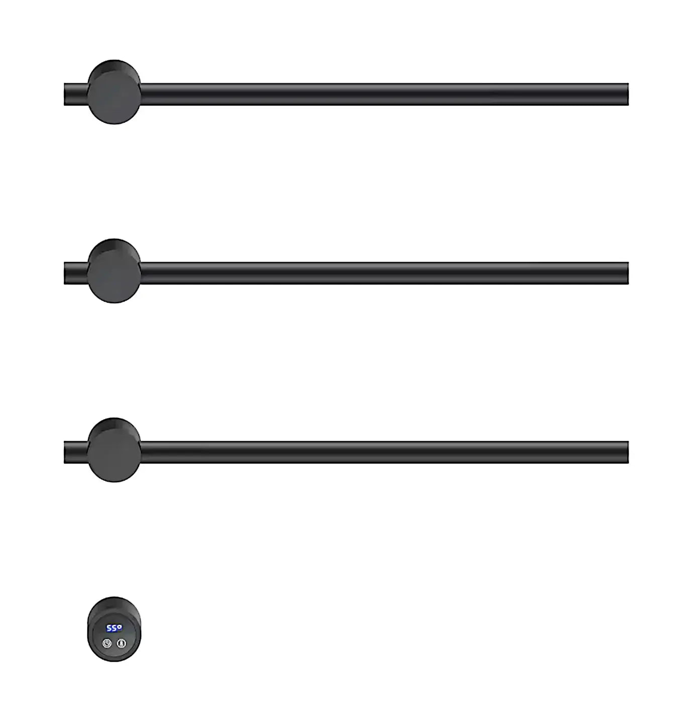 SaniSupreme SlimLine Inbouw Badkamer Elektrische Radiator Handdoekverwarming LCD geborsteld RVS