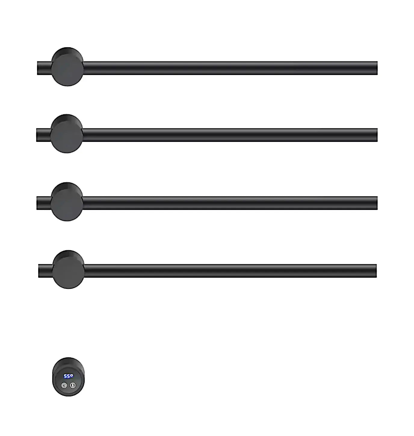 SaniSupreme SlimLine Inbouw Badkamer Elektrische Radiator Handdoekverwarming LCD geborsteld RVS