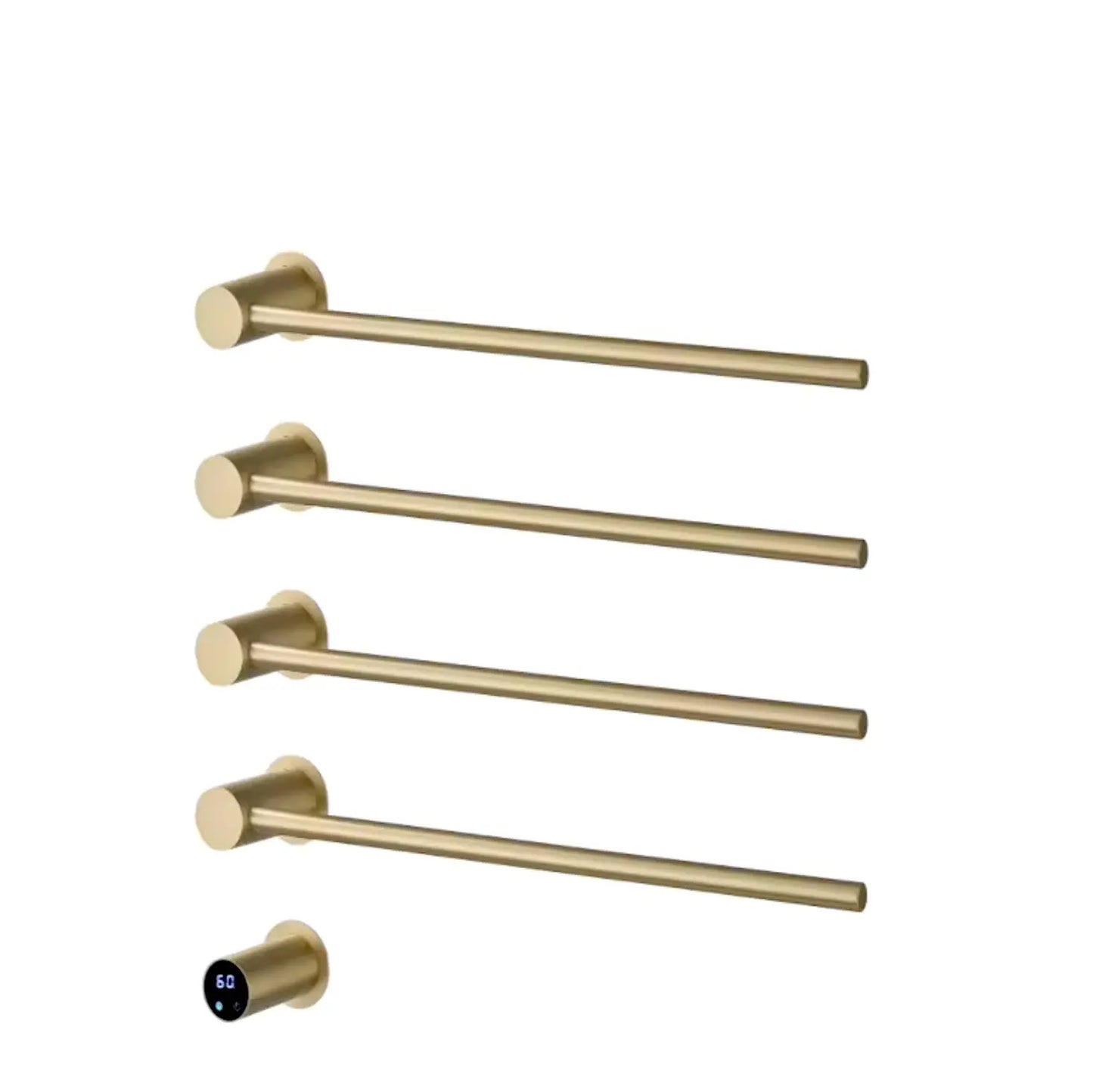 SaniSupreme SlimLine Inbouw Badkamer Elektrische Radiator Handdoekverwarming LCD Goud geborsteld