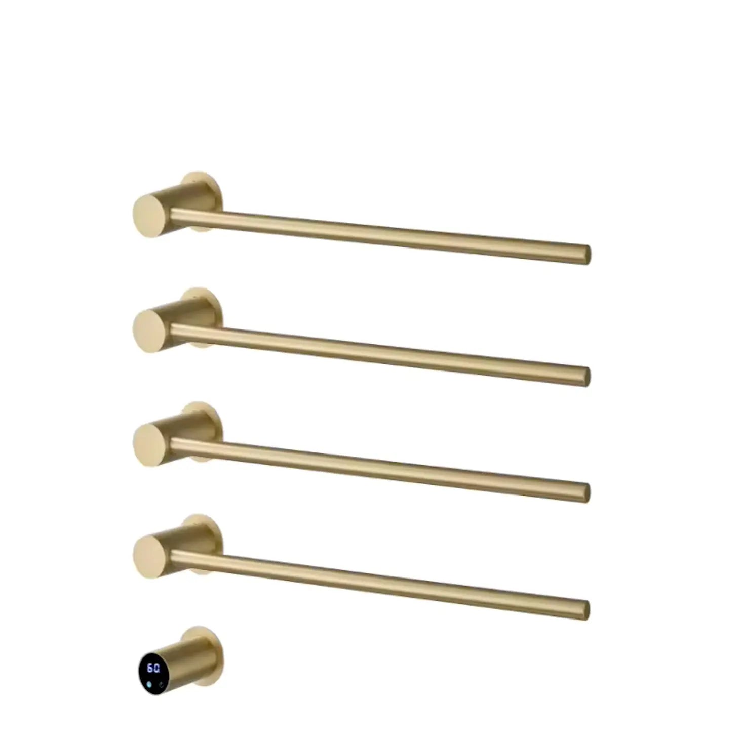 SaniSupreme SlimLine Inbouw Badkamer Elektrische Radiator Handdoekverwarming LCD Goud geborsteld