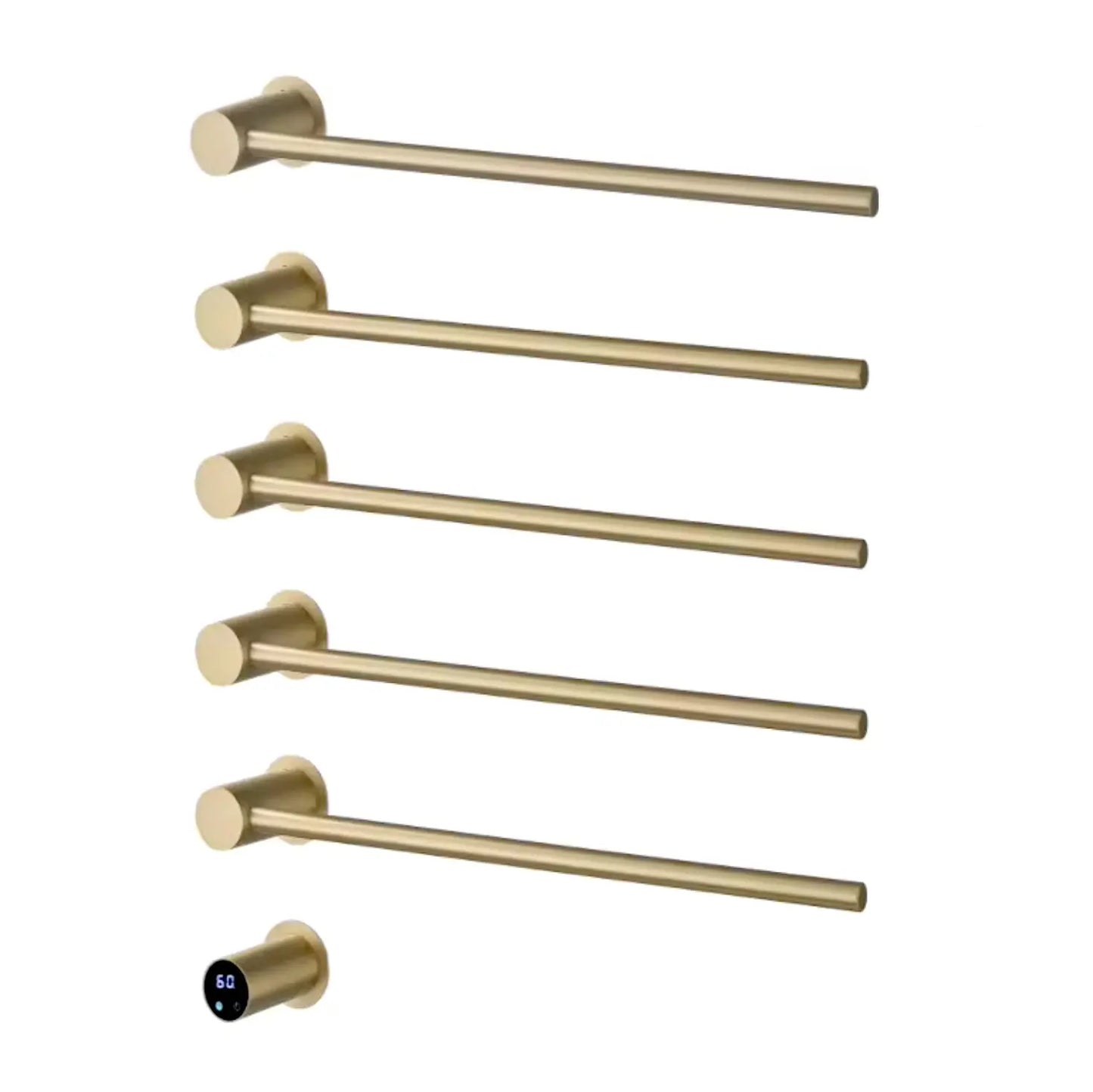 SaniSupreme SlimLine Inbouw Badkamer Elektrische Radiator Handdoekverwarming LCD Goud geborsteld