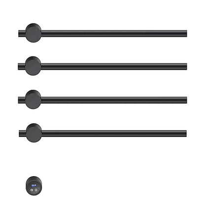 SaniSupreme SlimLine Inbouw Badkamer Elektrische Radiator Handdoekverwarming LCD mat zwart 4 armen