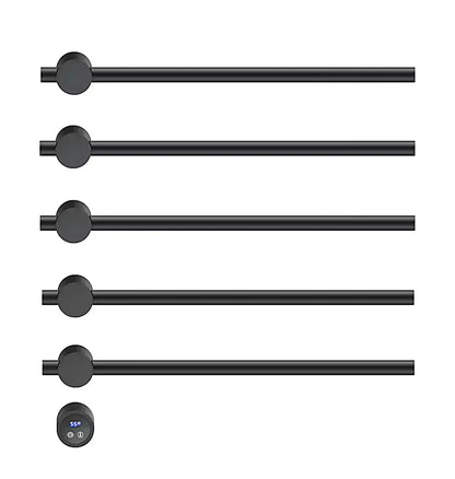 SaniSupreme SlimLine Inbouw Badkamer Elektrische Radiator Handdoekverwarming LCD SaniSupreme zwart 5 armen