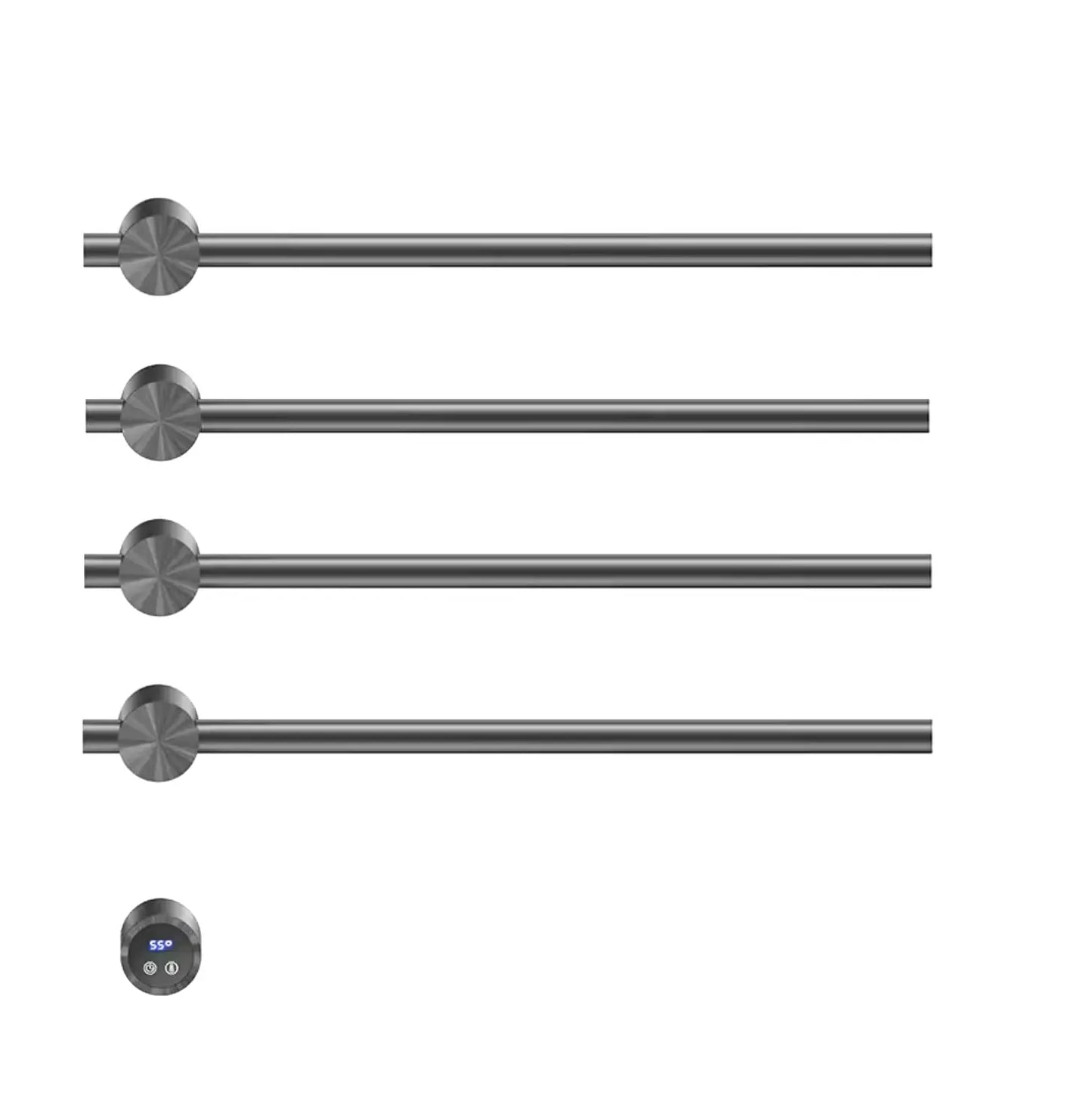 SaniSupreme SlimLine Inbouw Badkamer Elektrische Radiator Handdoekverwarming LCD mat zwart