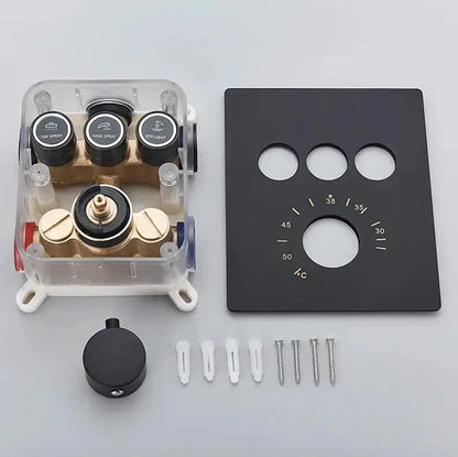 SaniSupreme SmartPulse Inbouw Regendouche Thermostatische Mengkraan 3 - weg los mat zwart