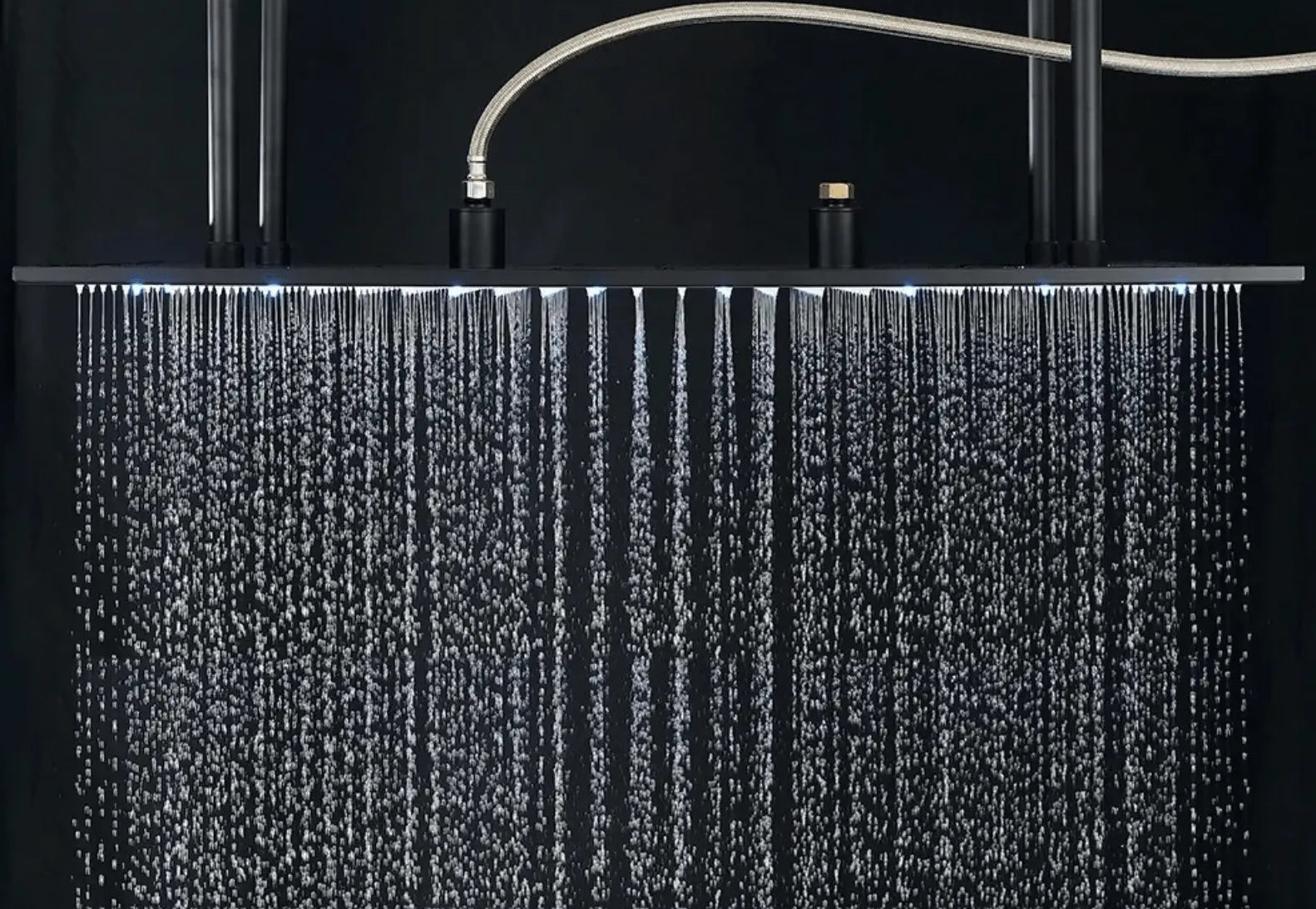 SaniSupreme® SmartPulse LED Plafond Regendouche Plateau Alicante 60 cm vierkant mat zwart