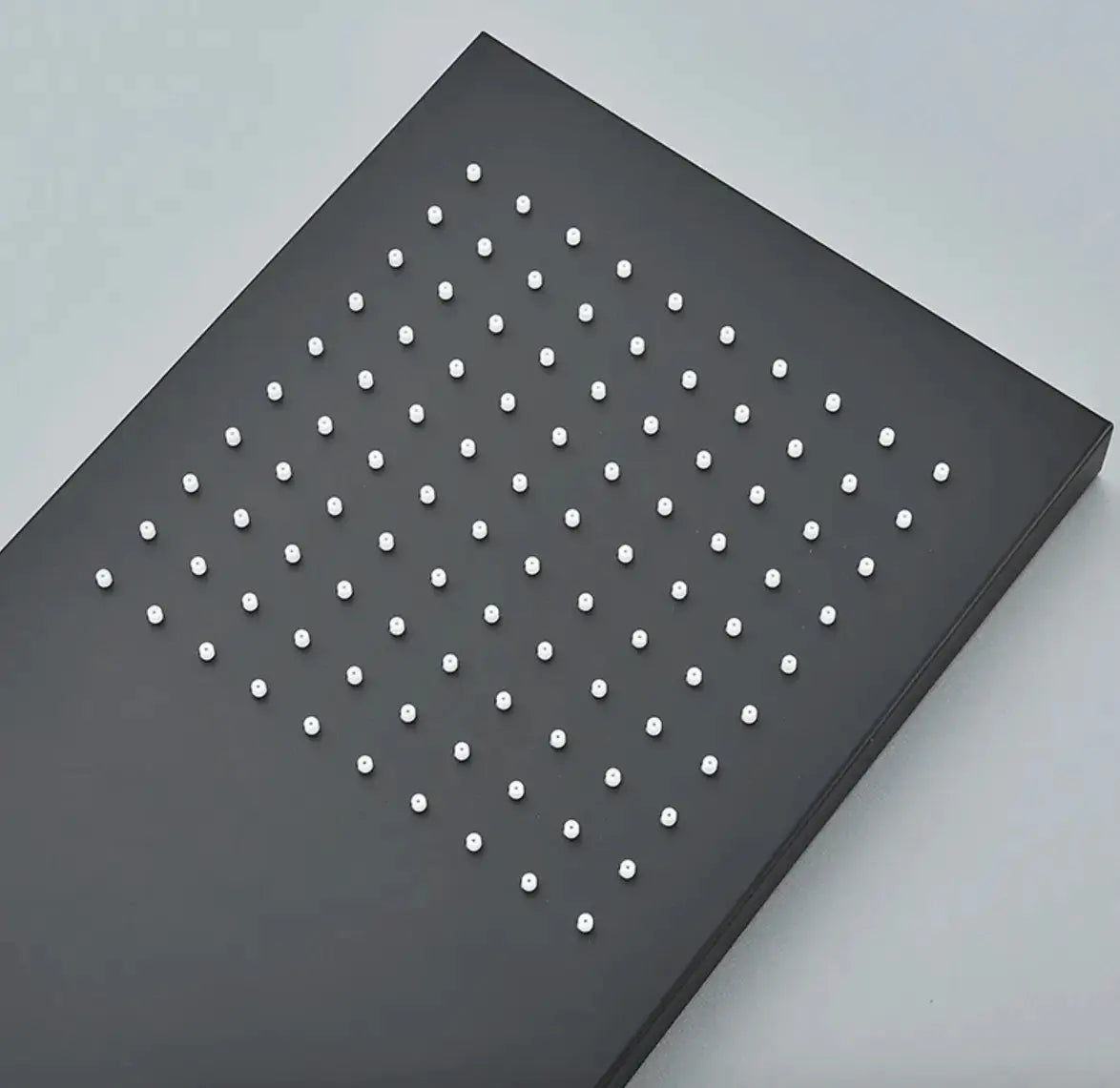 SaniSupreme® SmartPulse Plafond Losse RegenDouche Biarritz 2 weg waterval met regendoucheplateau mat zwart