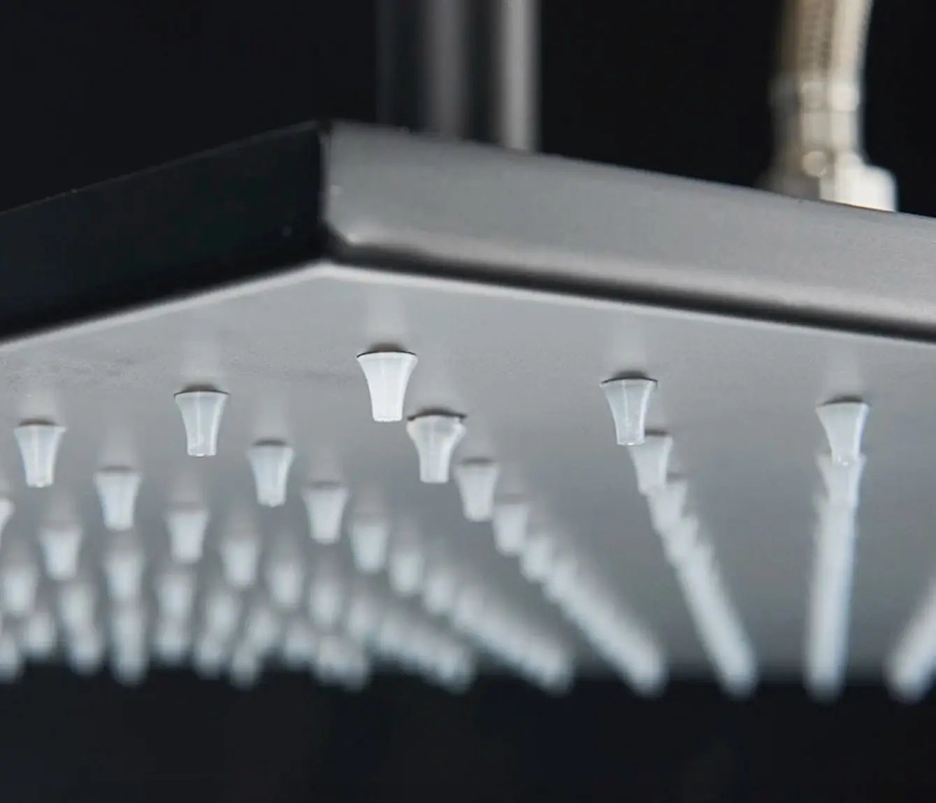 SaniSupreme® SmartPulse Plafond Regendouche Plateau Alicante LED 40x80 cm mat zwart