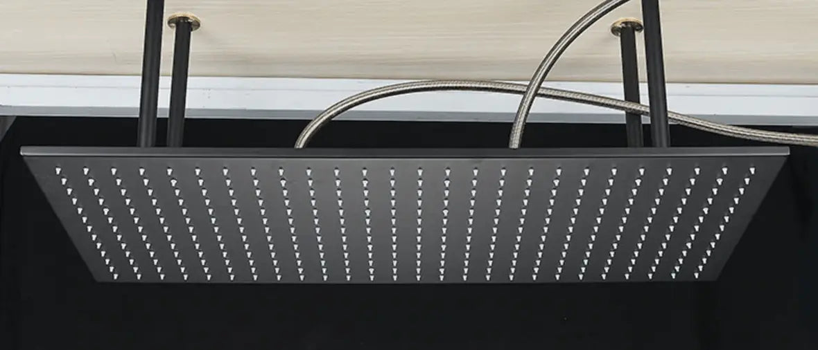 SaniSupreme® SmartPulse Plafond Regendouche Plateau Alicante LED 40x80 cm mat zwart