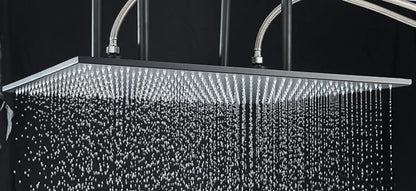 SaniSupreme® SmartPulse Plafond Regendouche Plateau Alicante LED 40x80 cm mat zwart