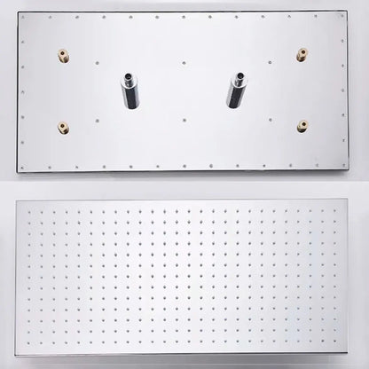 SaniSupreme® SmartPulse Plafond Regendouche Plateau Alicante LED 40x80 cm RVS Brushed Nickel