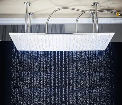 SaniSupreme® SmartPulse Plafond Thermostatische Doucheset Alicante 2 weg 40x80 cm regendouche Chroom Glans