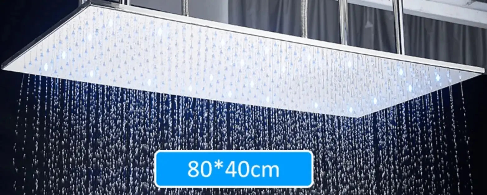 SaniSupreme® SmartPulse Plafond Thermostatische Doucheset Alicante 2 weg 40x80 cm regendouche Chroom Glans