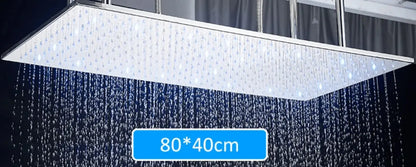 SaniSupreme® SmartPulse Plafond Thermostatische Doucheset Alicante 2 weg 40x80 cm regendouche Chroom Glans