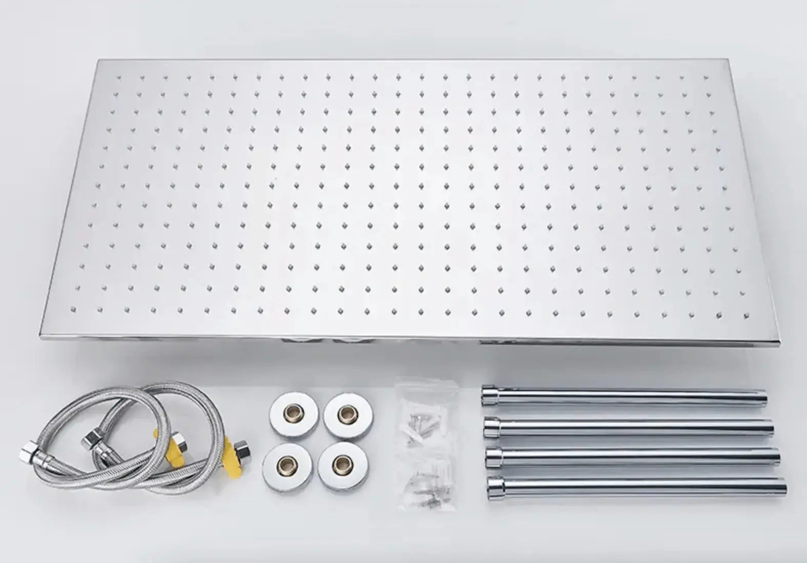 SaniSupreme® SmartPulse Plafond Thermostatische Doucheset Alicante 3 weg Waterval 40x80 cm regendouche Chroom Glans