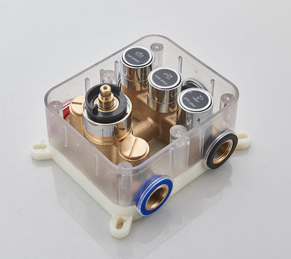 SaniSupreme® SmartPulse Wand Thermostatische Doucheset Alicante 2 weg 25 cm regendouche vierkant chroom glans