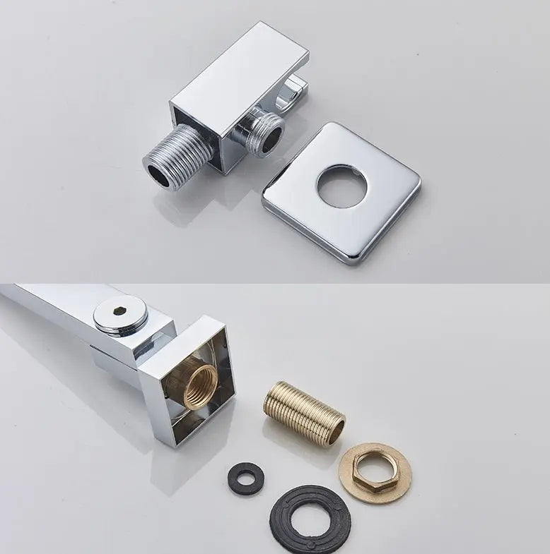 SaniSupreme® SmartPulse Wand Thermostatische Doucheset Alicante 2 weg 40 cm regendouche vierkant chroom glans