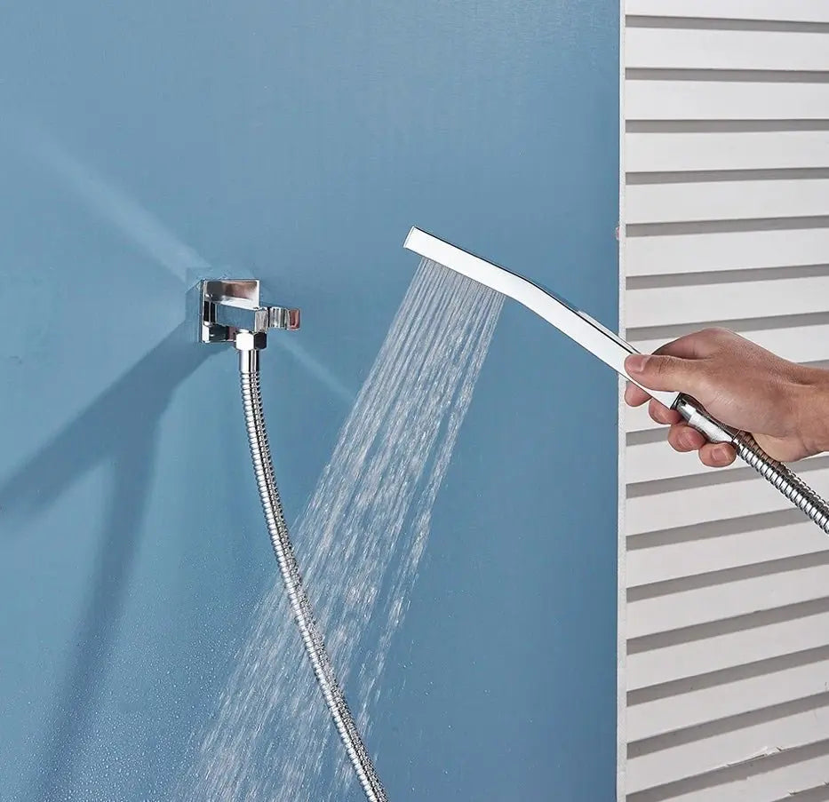 SaniSupreme® SmartPulse Wand Thermostatische Doucheset Alicante 2 weg 40 cm regendouche vierkant chroom glans