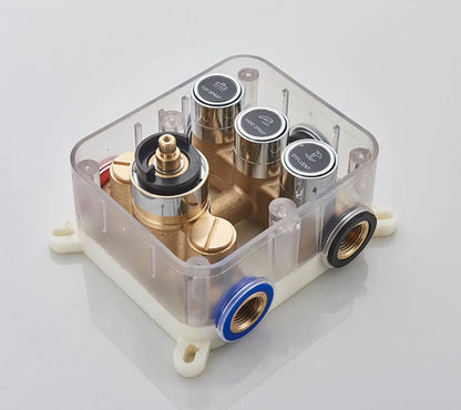 SaniSupreme® SmartPulse Wand Thermostatische Doucheset Alicante 2 weg 40 cm regendouche vierkant chroom glans