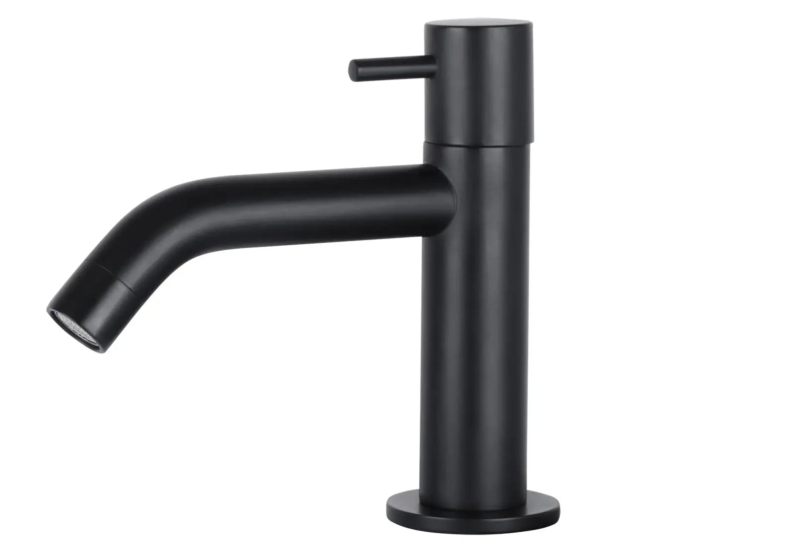 Sanisupreme Solid fonteinset – solid surface – kraan gebogen mat zwart