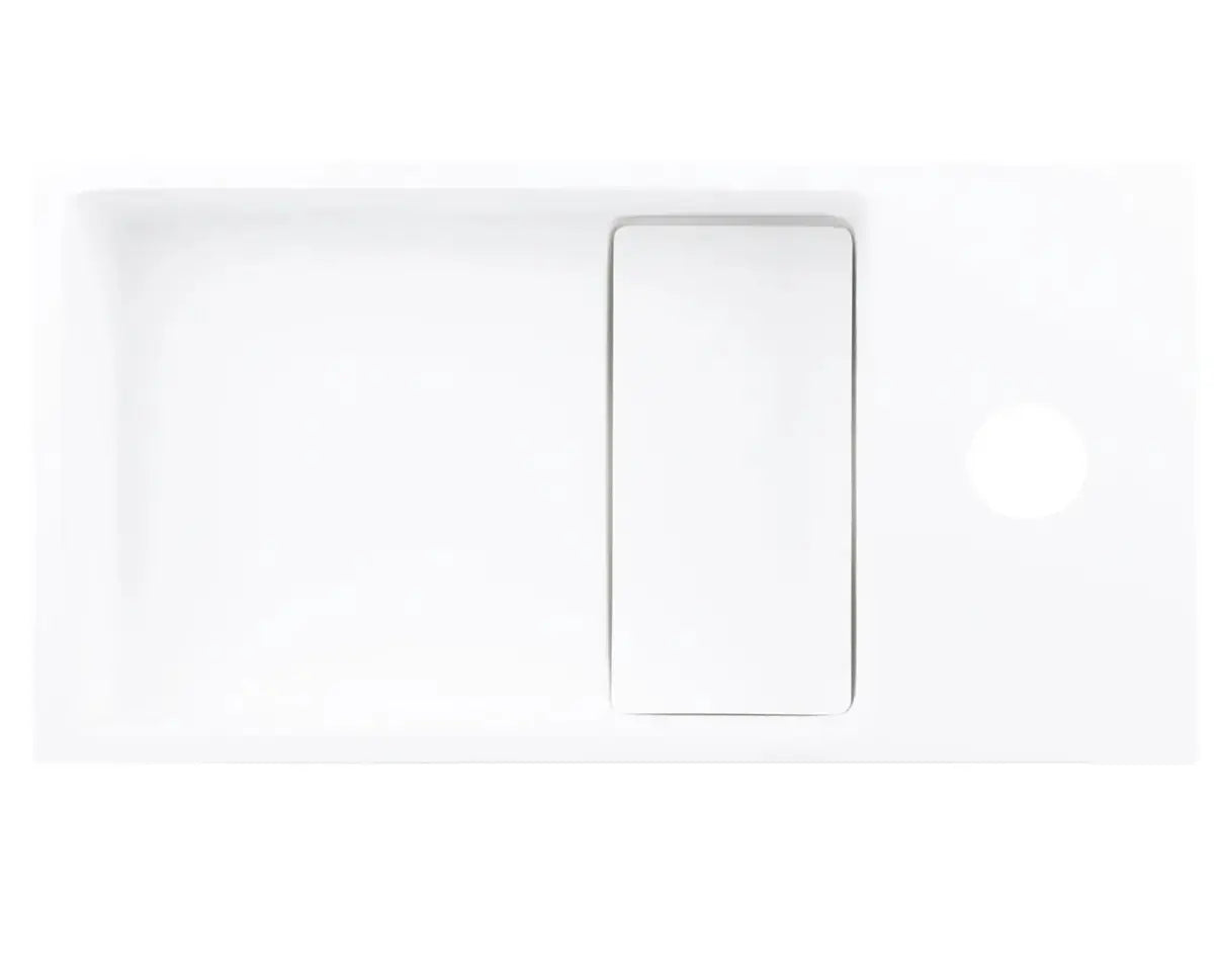 Sanisupreme Solid fonteinset – solid surface – kraan gebogen mat zwart