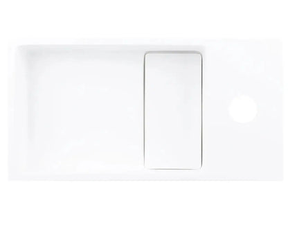 Sanisupreme Solid fonteinset – solid surface – kraan gebogen mat zwart