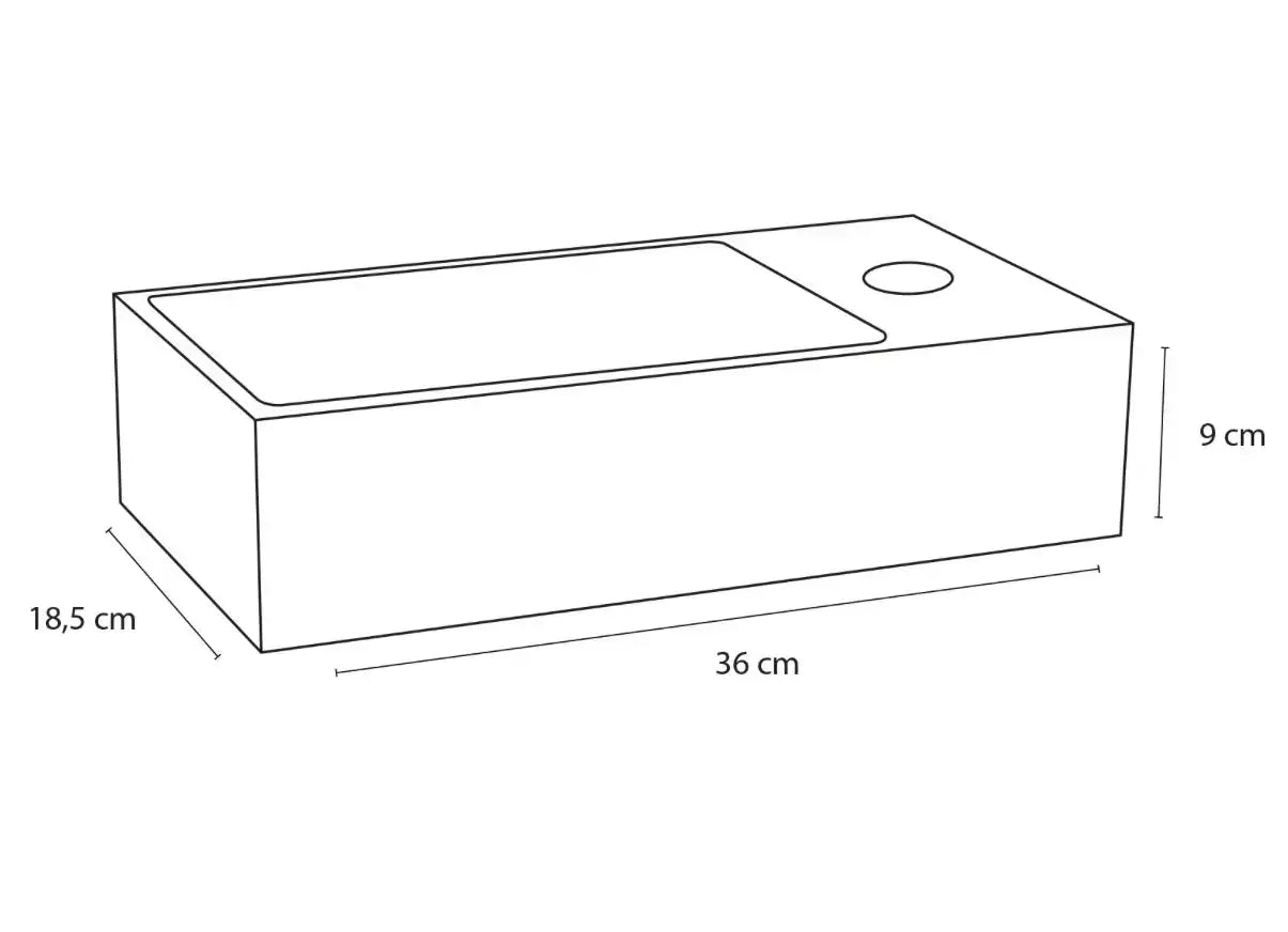 Sanisupreme Solid fonteinset – solid surface – kraan gebogen mat zwart