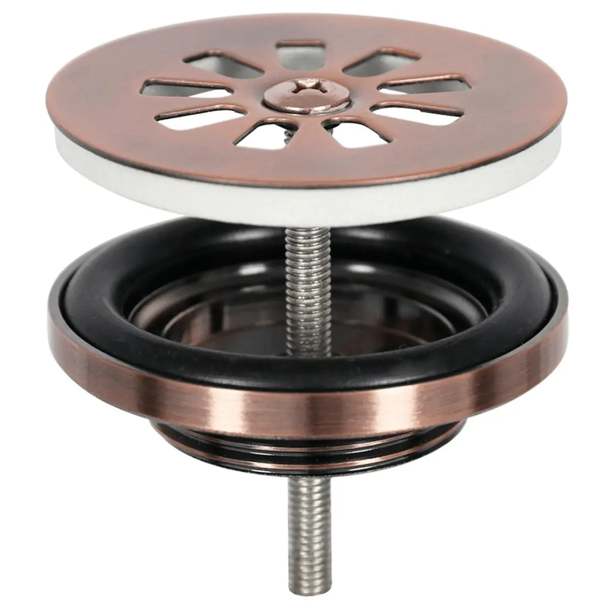 Sanisupreme Solid fonteinset – solid surface – kraan gebogen rood koper