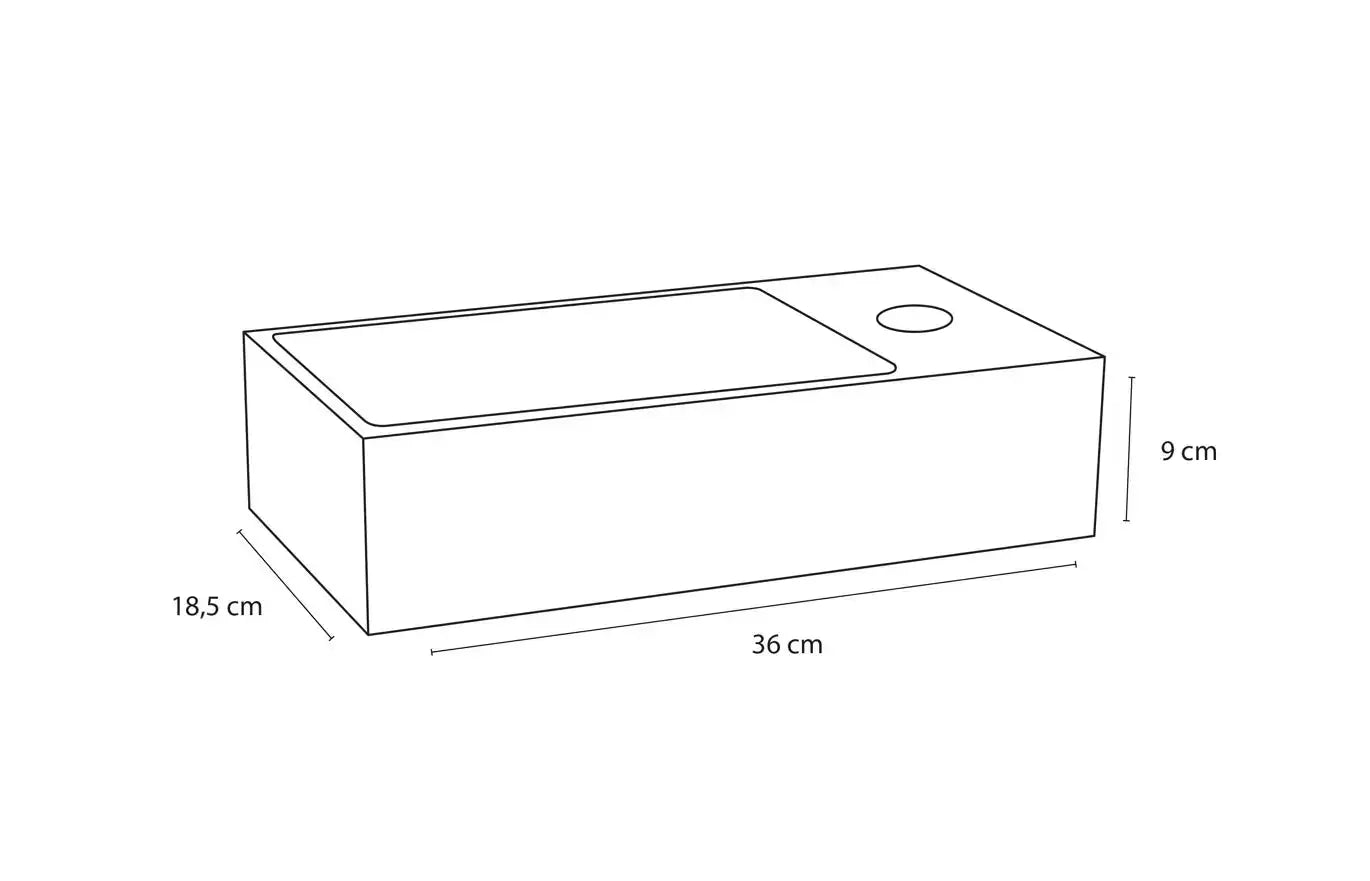 Sanisupreme Solid fonteinset – solid surface – kraan recht mat zwart