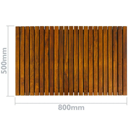 SaniSupreme SuperiorLine Teak badmat 50 x 100 cm. vast model (niet oprolbaar)