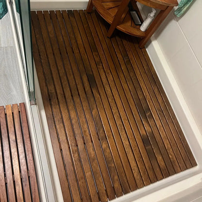 SaniSupreme SuperiorLine Teak badmat 50 x 100 cm. vast model (niet oprolbaar)
