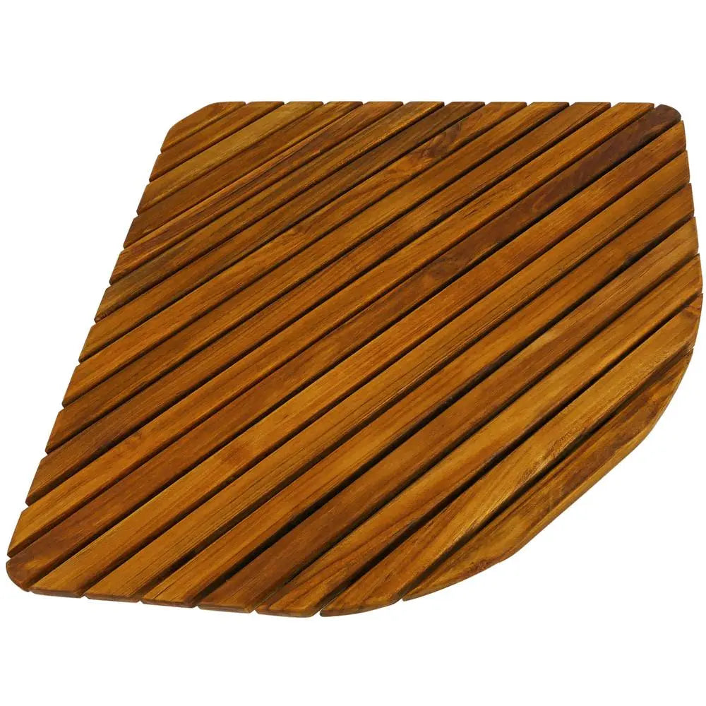 SaniSupreme SuperiorLine Teak badmat 71 x 71 cm. halfrond vast model (niet oprolbaar)