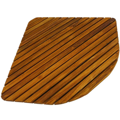 SaniSupreme SuperiorLine Teak badmat 71 x 71 cm. halfrond vast model (niet oprolbaar)