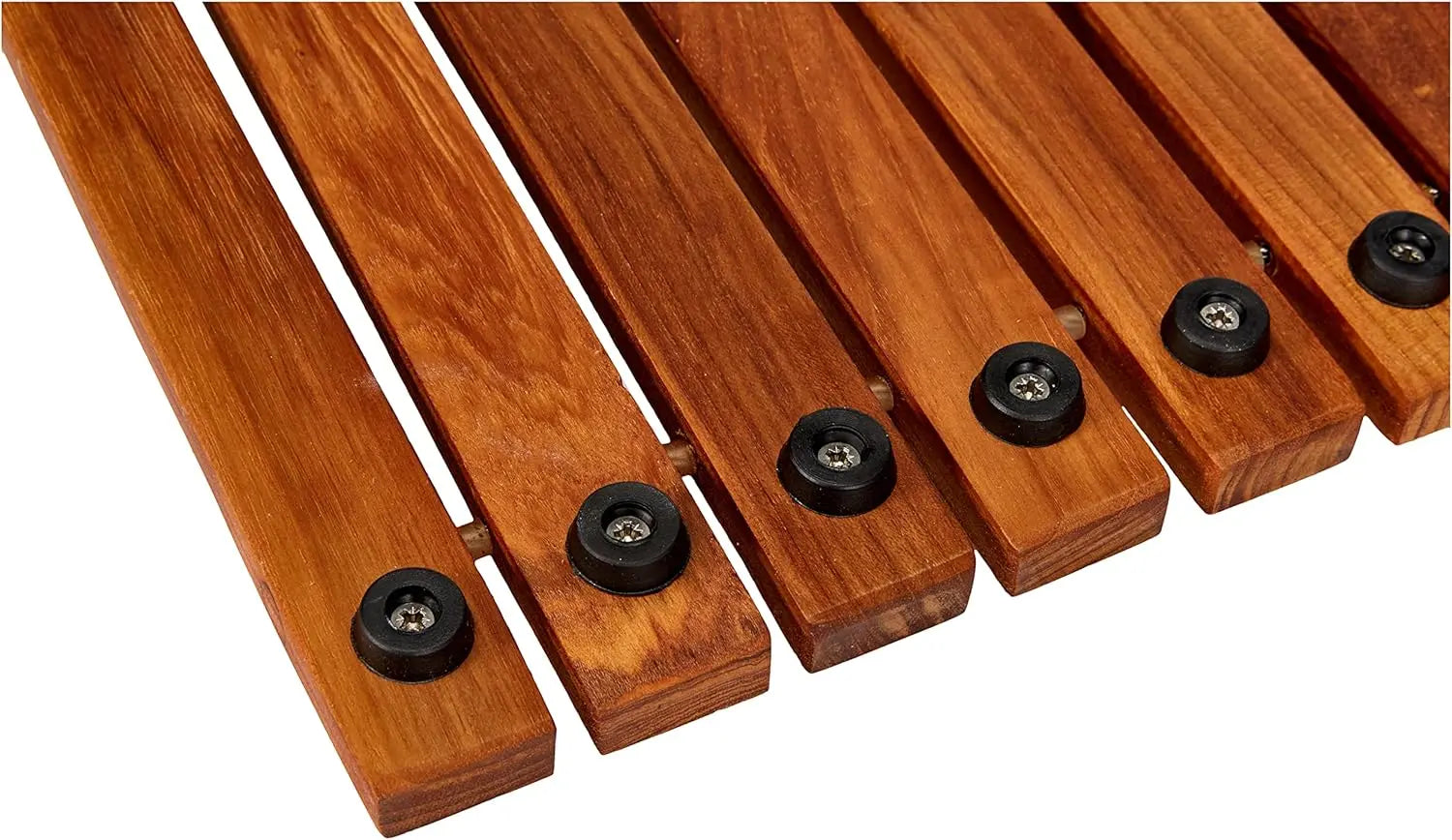 SaniSupreme SuperiorLine Teak badmat vierkant 56 x 86 cm. flexibel model (oprolbaar)