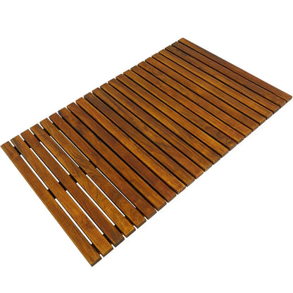 SaniSupreme SuperiorLine Teak badmat vierkant 61 x 61 cm. vast model (niet oprolbaar)