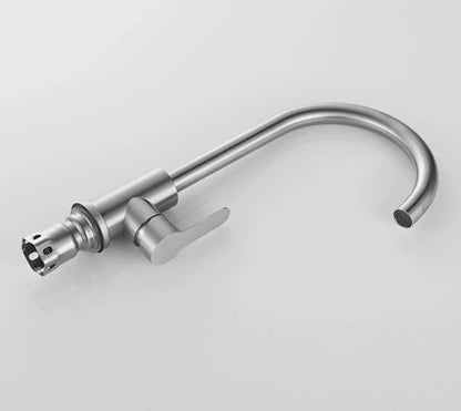 SaniSupreme thermostatische keukenkraan Bologna gebogen RVS / chroom nikkel 36,5 cm