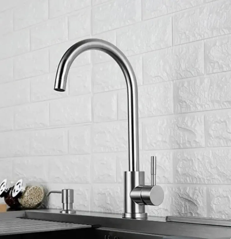 SaniSupreme thermostatische keukenkraan Bologna gebogen RVS / chroom nikkel 36,5 cm