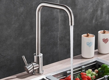 SaniSupreme thermostatische keukenkraan Bologna recht RVS