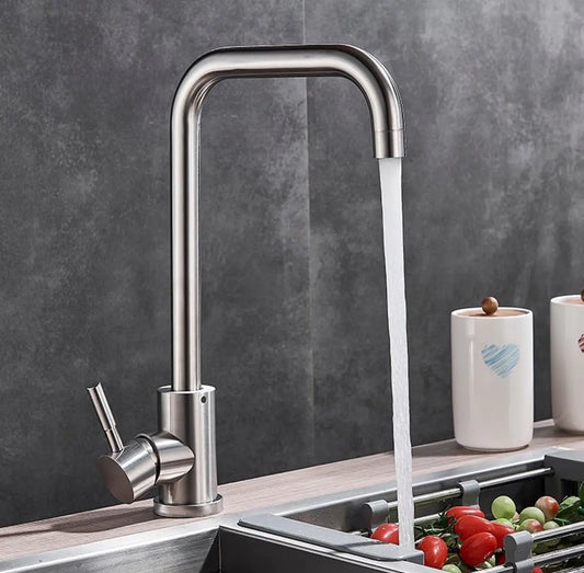 SaniSupreme thermostatische keukenkraan Bologna recht RVS