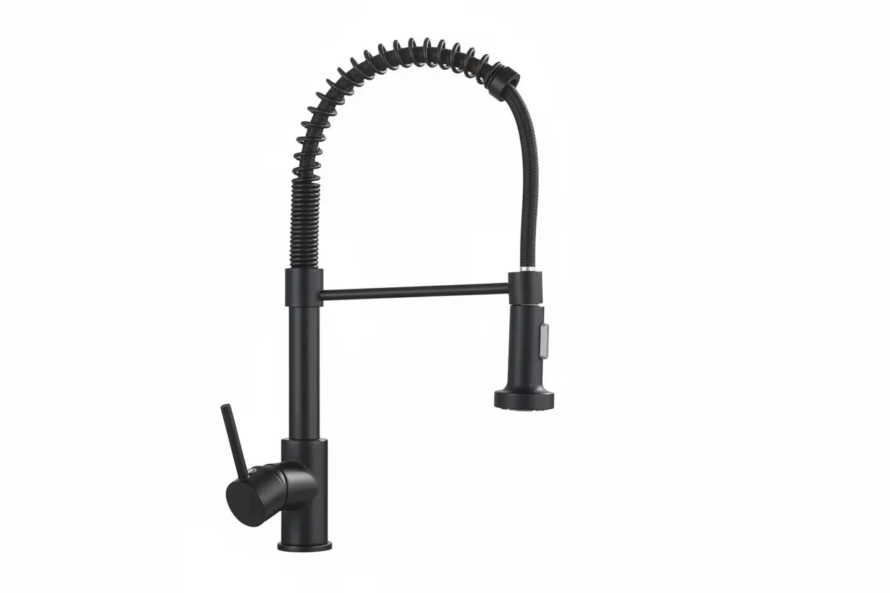 keukenkraan San Marino met veer maar zwart