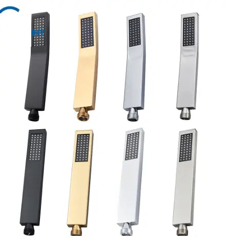 SaniSupreme Turijn handdouche smal plat rechthoek Messing chroom luxe zware kwaliteit