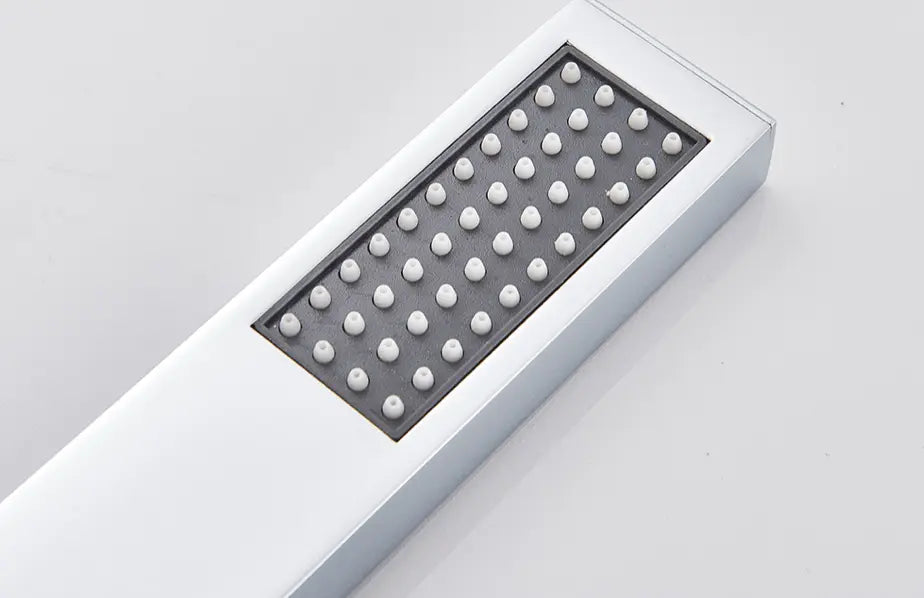 SaniSupreme Turijn handdouche smal plat rechthoek Messing chroom luxe zware kwaliteit