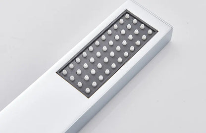 SaniSupreme Turijn handdouche smal plat rechthoek Messing chroom luxe zware kwaliteit