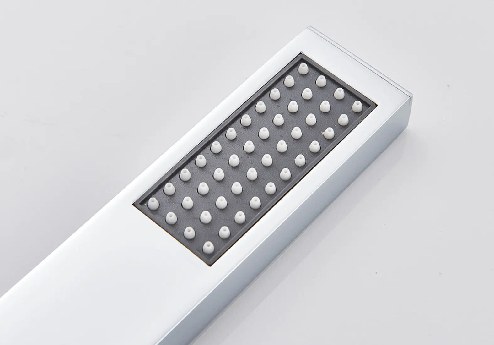 SaniSupreme Turijn handdouche smal plat rechthoek Messing chroom luxe zware kwaliteit