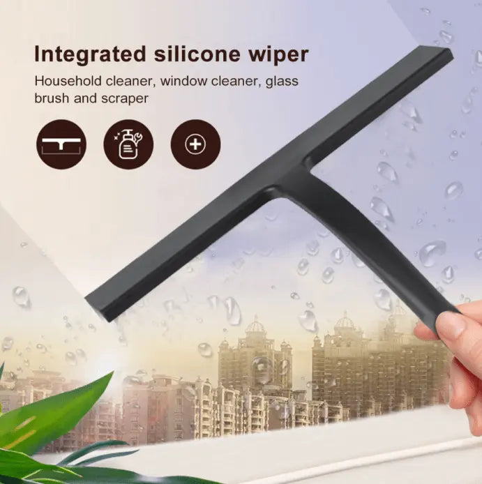 SaniSupreme Uittrekbare Telescopische Douchewisser Raamwisser AquaBlackLine zwart Large