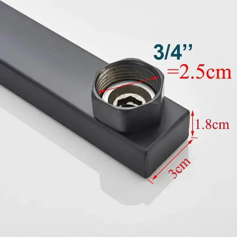 SaniSupreme verlengbuis douche 90 cm rvs geborsteld rechthoek alleen in combinatie tbv Arizona douche set