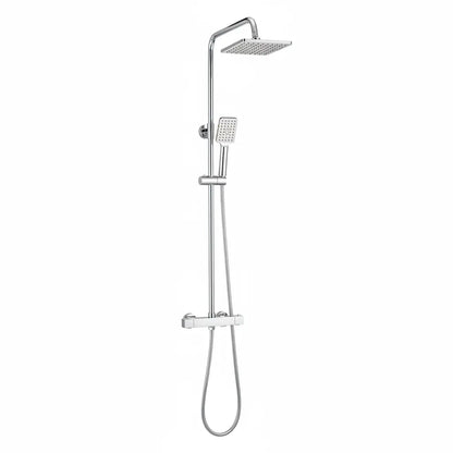 SaniSupreme Vienna Thermostatisch opbouw doucheset 20 cm regendouche chroom vierkant