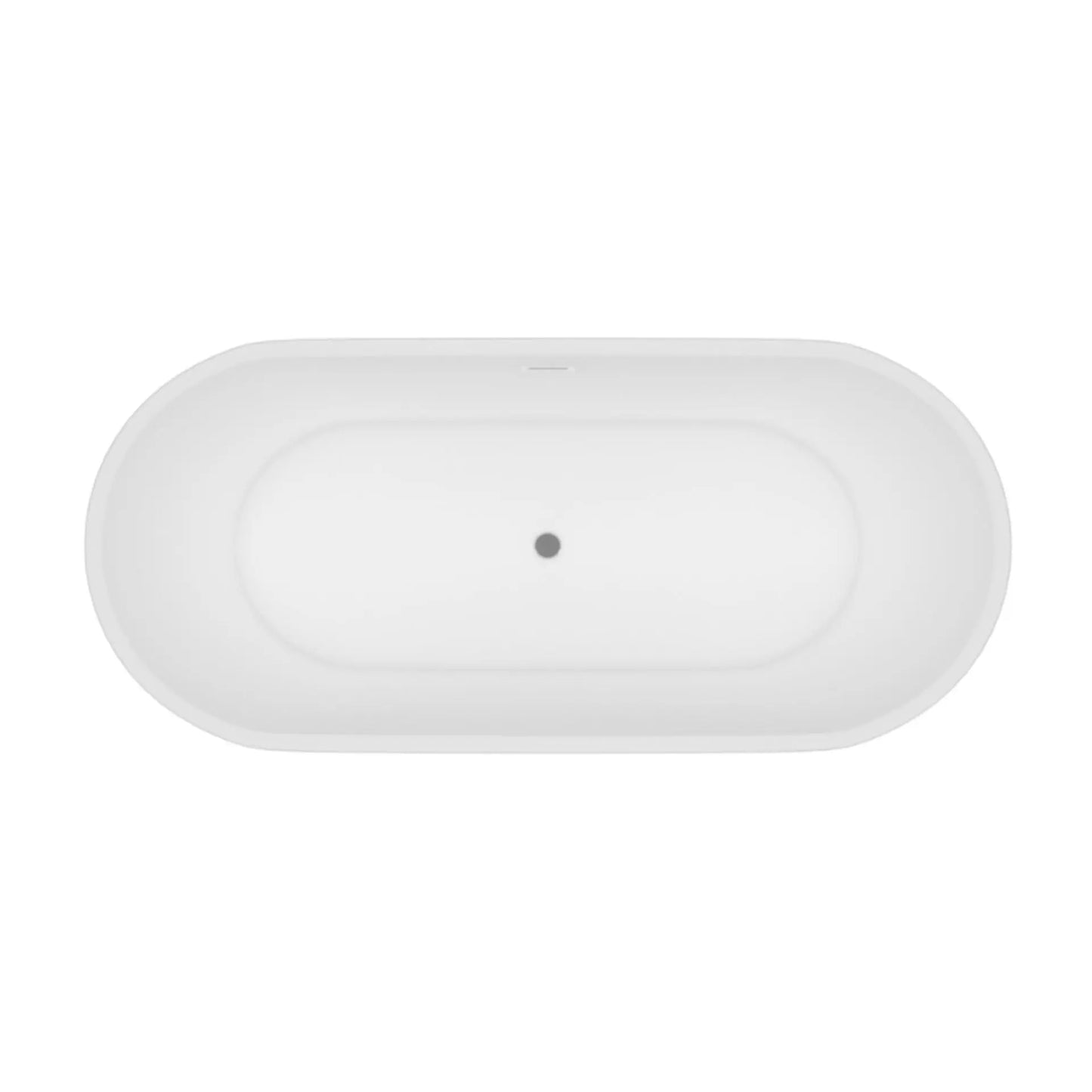 SaniSupreme vrijstaand Bad AquaTherme Plus met push - up Solid Surface mat wit 170x70