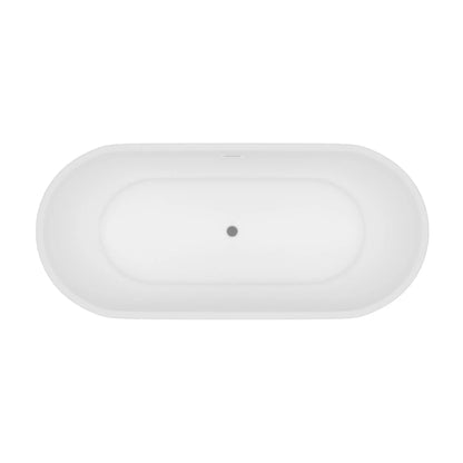 SaniSupreme vrijstaand Bad AquaTherme Plus met push - up Solid Surface mat wit 170x70