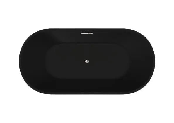 SaniSupreme vrijstaand Bad AquaTherme Plus met push - up Solid Surface mat zwart 170x70